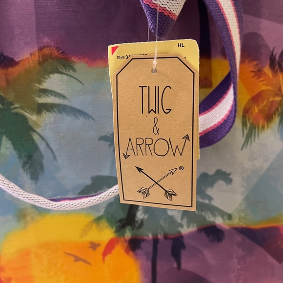 TWIG & ARROW Tote Bag VACAY Tropical Print - Picture 5 of 8